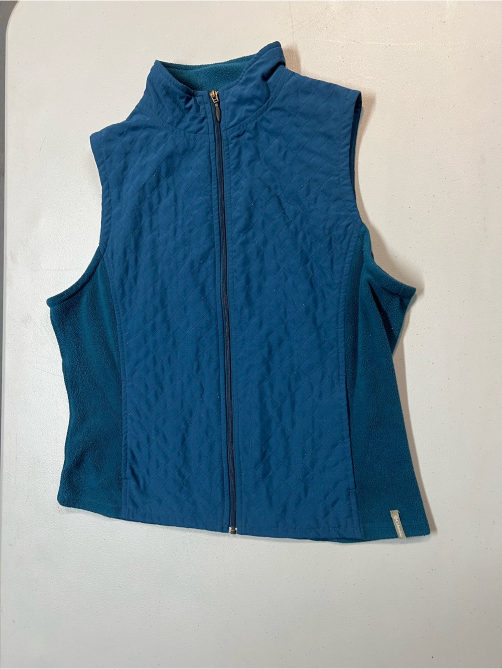 Columbia Women’s Medium Teal Quilted Fleece Full Zip Vest